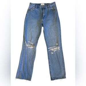 Rolla's Original High Rise Straight Jeans Size 28 Organic Cotton Aussie Denim